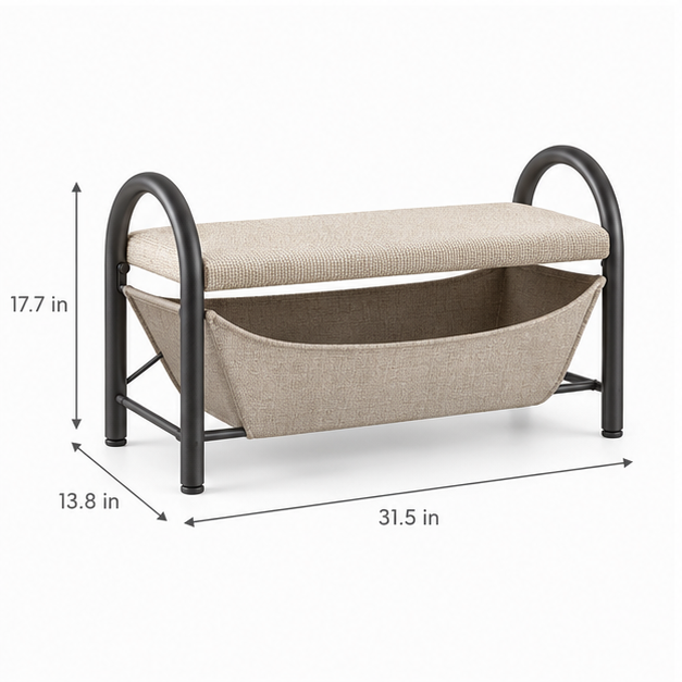 FoldHalo Storage Bench